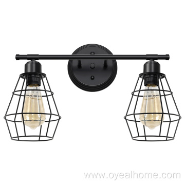 Metal Cage Lampshade Wall Lamp for Bathroom